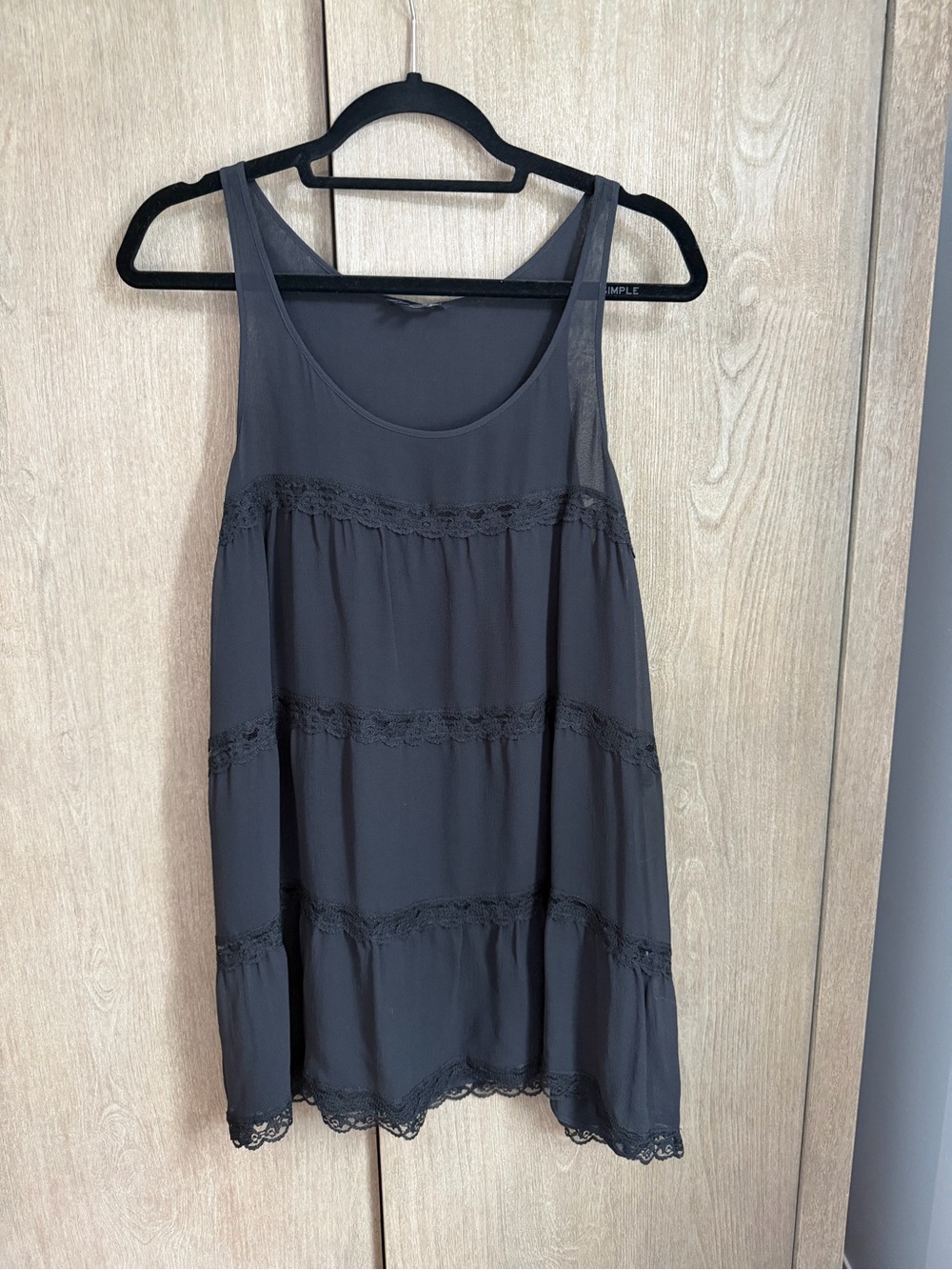 Theory Women's Black Lace-Trim Tank Top
